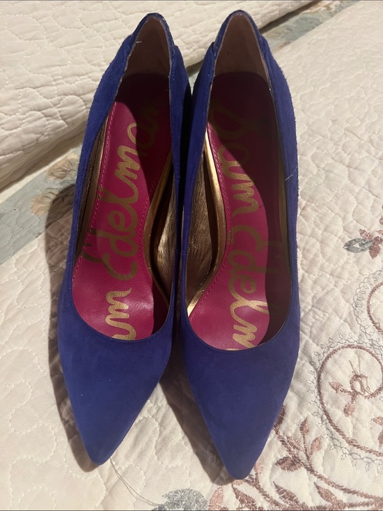 Sam Edelman Shoes - Sam Edelman Royal Blue Suede Pointed Toe Heels